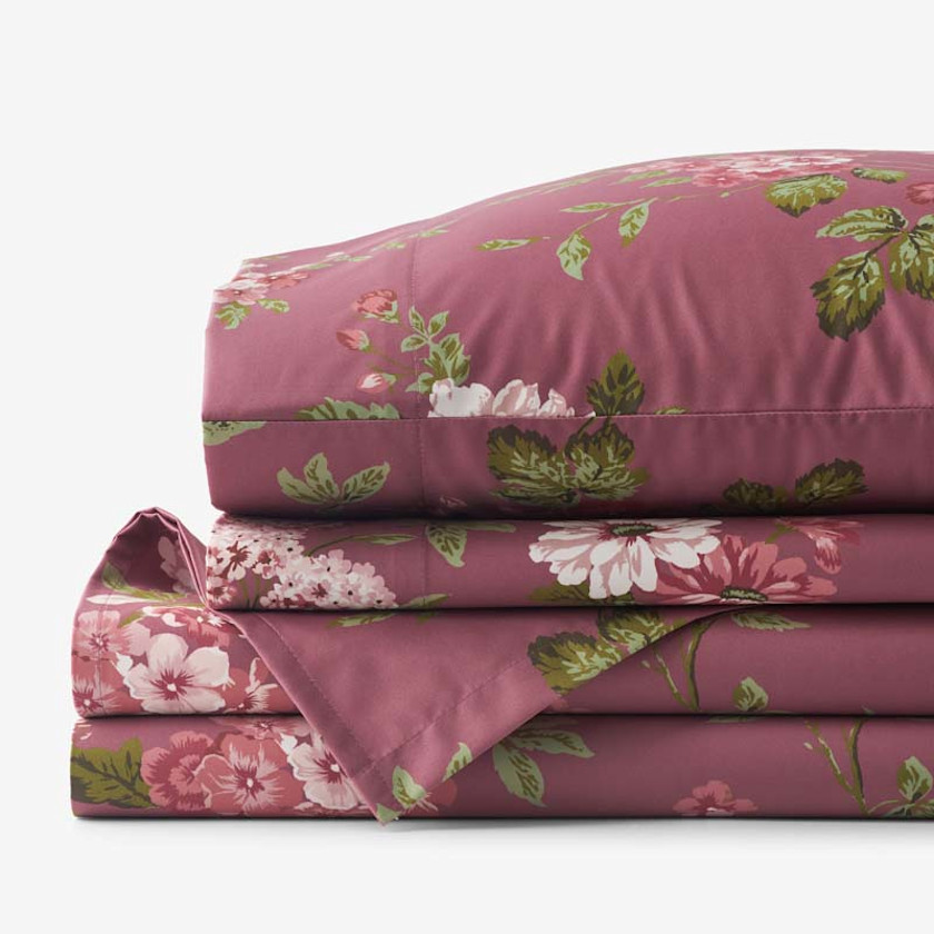 Victorian Bloom Premium Smooth Wrinkle-Free Sateen Bed Sheet Set