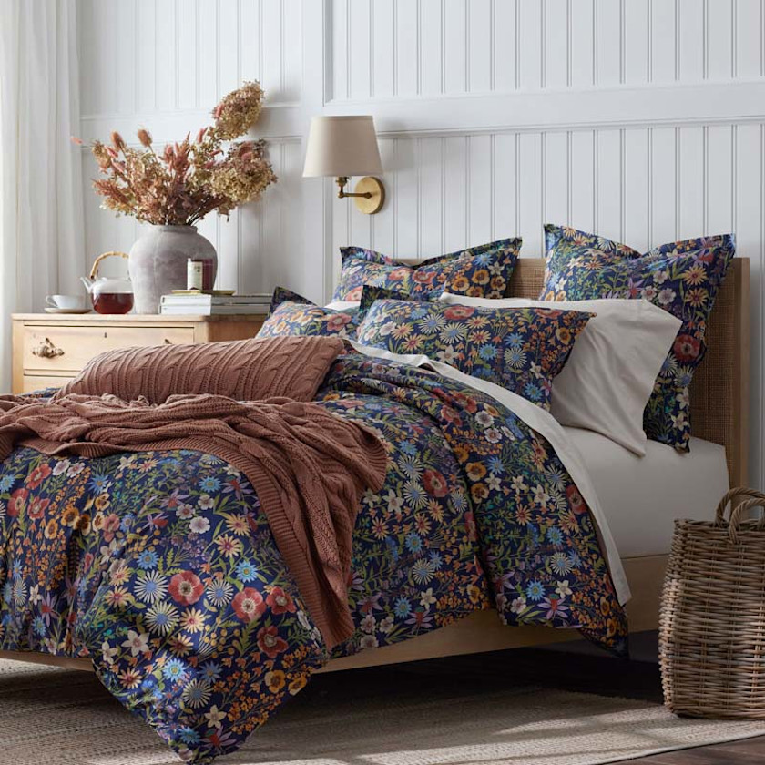 Secret Meadow Classic Cool Cotton Percale Comforter - Blue Multi, Twin/Twin XL,Blue Multi