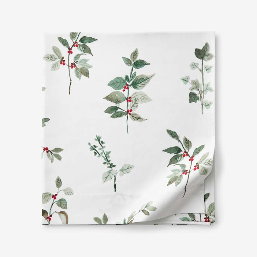 Floral Berry Classic Smooth Sateen Flat Bed Sheet