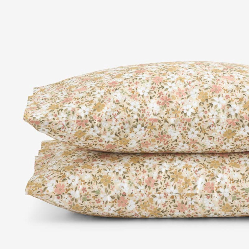 Joyful Floral Classic Smooth Sateen Pillowcase Set