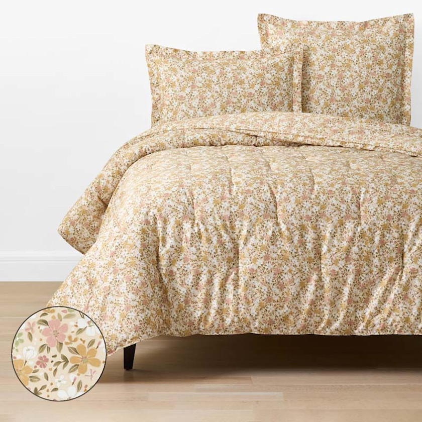 Joyful Floral Classic Smooth Sateen Comforter
