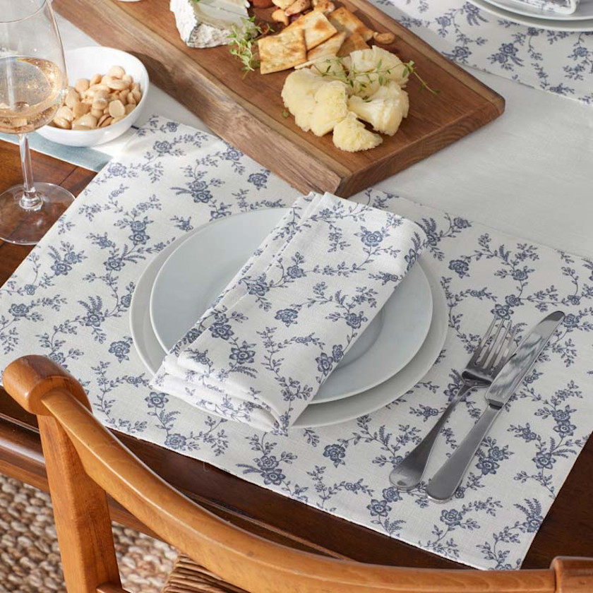 Floral Placemats, Set of 4,Tapestry Vine