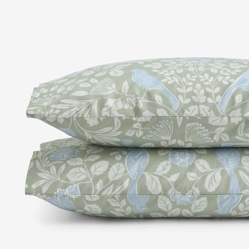 Tira Floral Classic Cool Cotton Percale Pillowcase Set