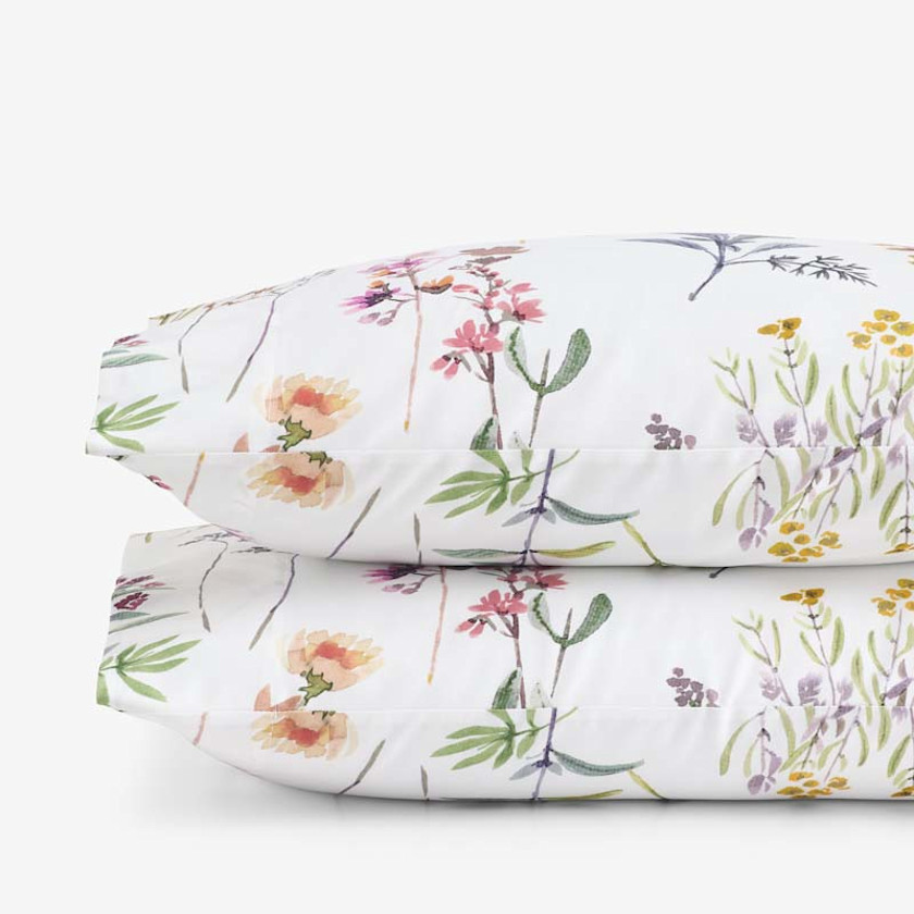 Blooming Garden Classic Smooth Sateen Pillowcase Set