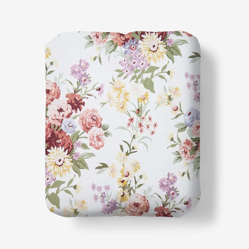 Nature's Bouquet Classic Smooth Sateen Fitted Bed Sheet