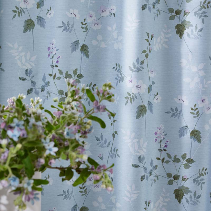 Wispy Meadow Premium Smooth Wrinkle-Free Sateen Shower Curtain,Blue Multi