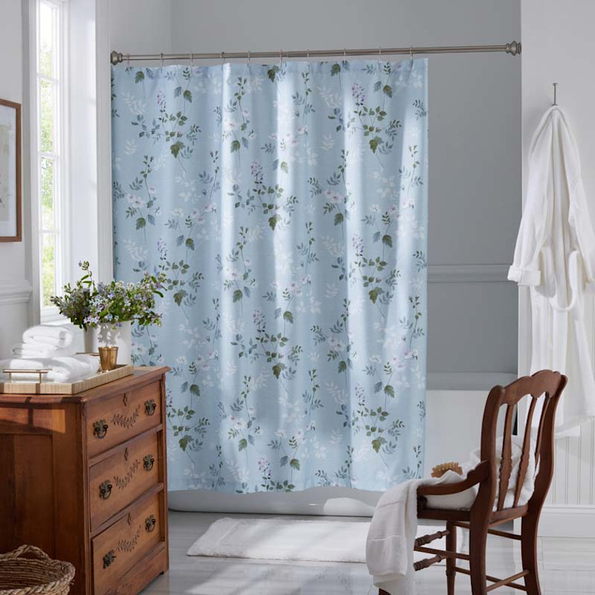 Wispy Meadow Premium Smooth Wrinkle-Free Sateen Shower Curtain