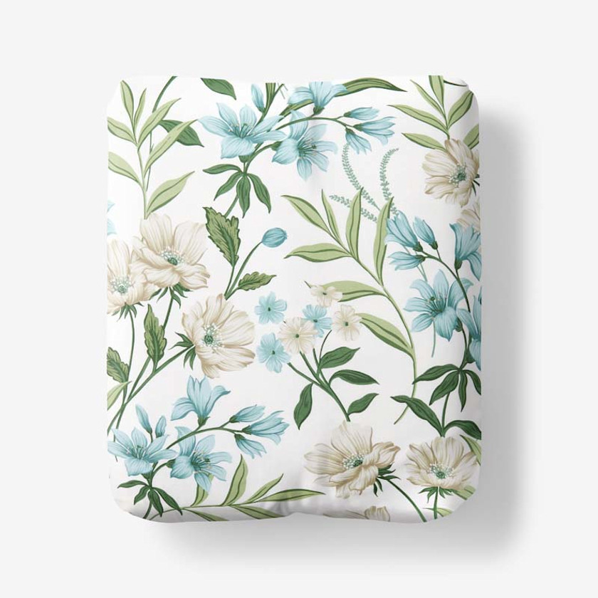 Gardenia Mist Premium Smooth Wrinkle-Free Sateen Fitted Bed Sheet