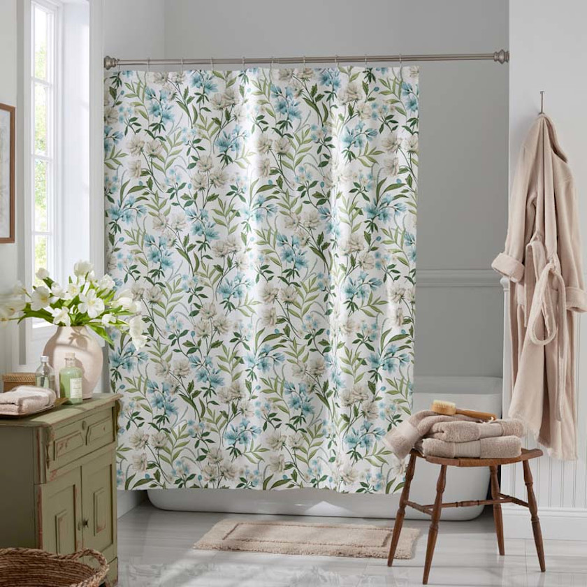 Gardenia Mist Premium Smooth Wrinkle-Free Sateen Shower Curtain