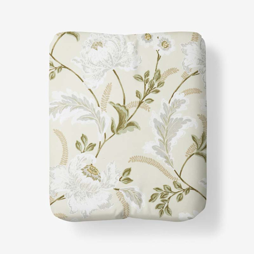 Tranquil Blosson Premium Smooth Wrinkle-Free Sateen Fitted Bed Sheet