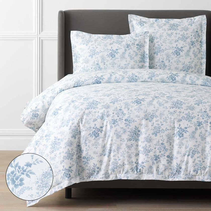 Whisper Fleur Premium Smooth Wrinkle-Free Sateen Duvet Cover