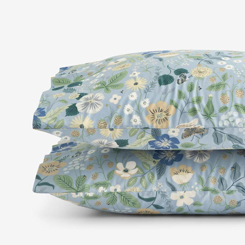 Strawberry Fields Classic Cool Cotton Percale Pillowcase Set