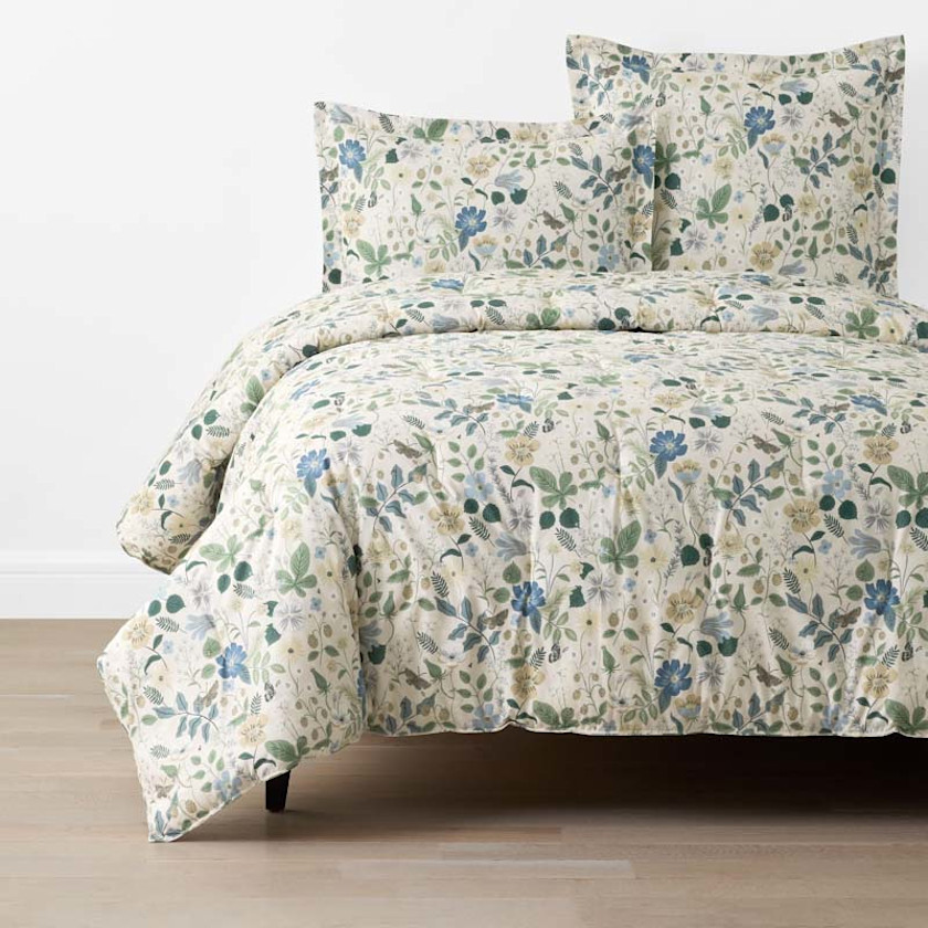 Strawberry Fields Classic Cool Cotton Percale Comforter,Beige