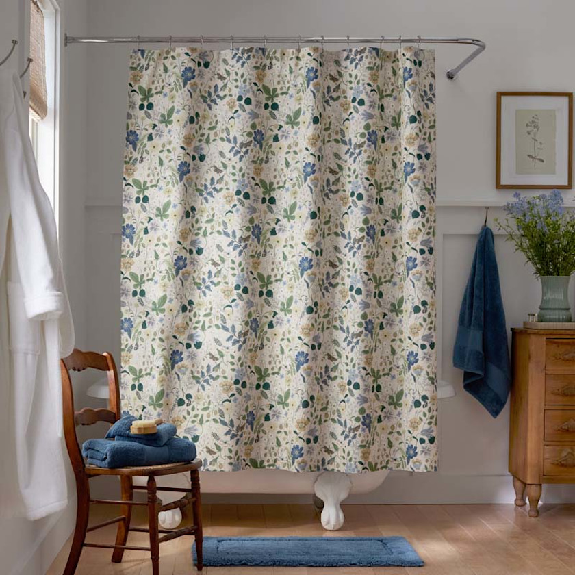 Strawberry Fields Classic Cool Cotton Percale Shower Curtain