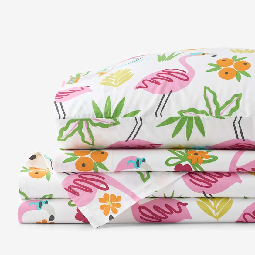 Summer Prints Classic Cool Cotton Percale Bed Sheet Set