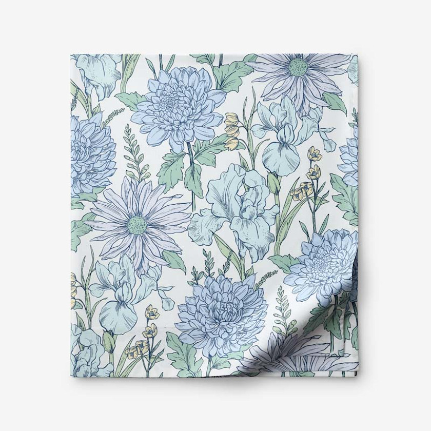 Garden Bliss Classic Smooth Sateen Flat Bed Sheet
