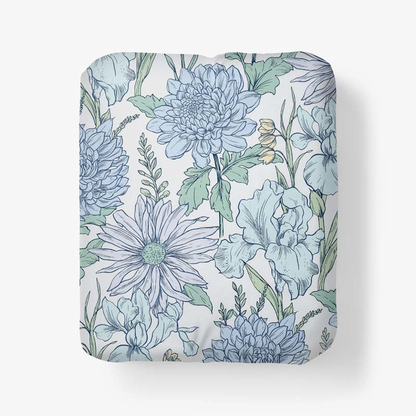 Garden Bliss Classic Smooth Sateen Fitted Bed Sheet