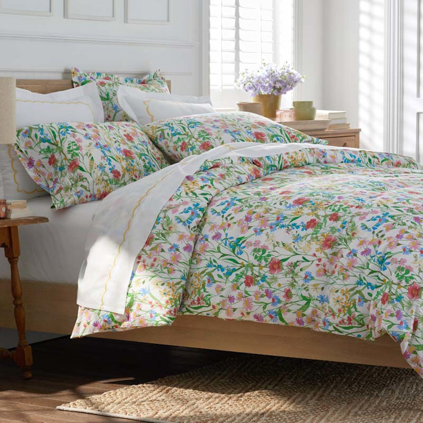 Garden Symphony Classic Cool Cotton Percale Bed Sheet Set - Multi, Twin,Multi