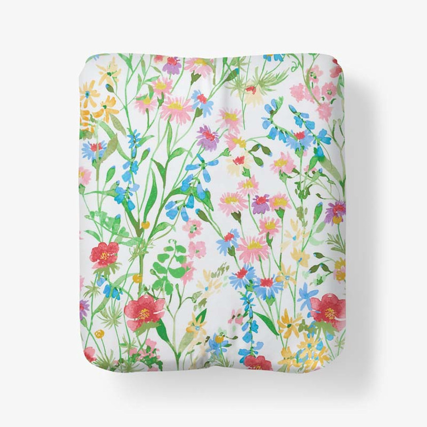 Garden Symphony Classic Cool Cotton Percale Fitted Bed Sheet