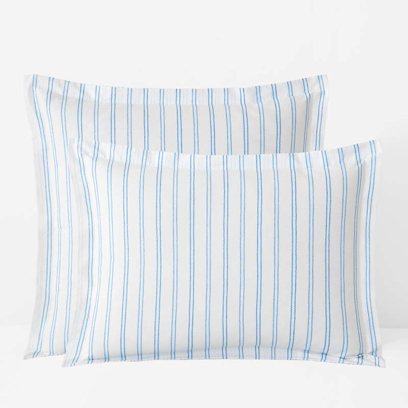 Blossoms and Stripes Classic Cool Cotton Percale Sham