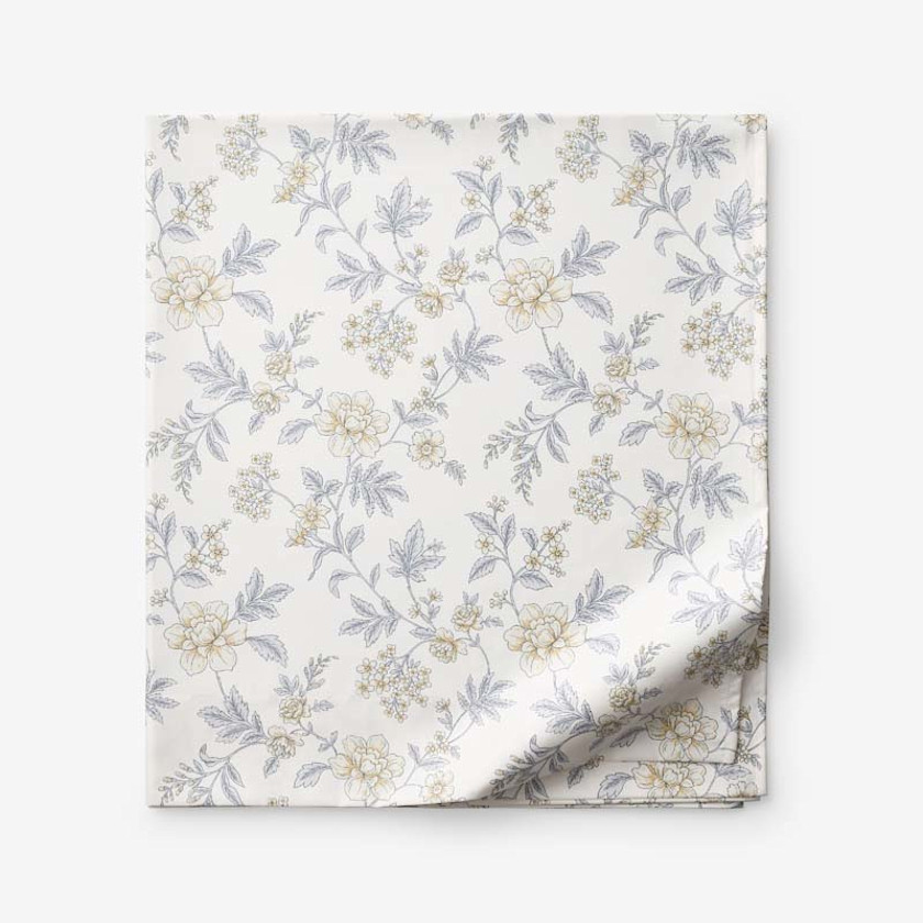 Whispering Garden Premium Smooth Wrinkle-Free Sateen Flat Bed Sheet
