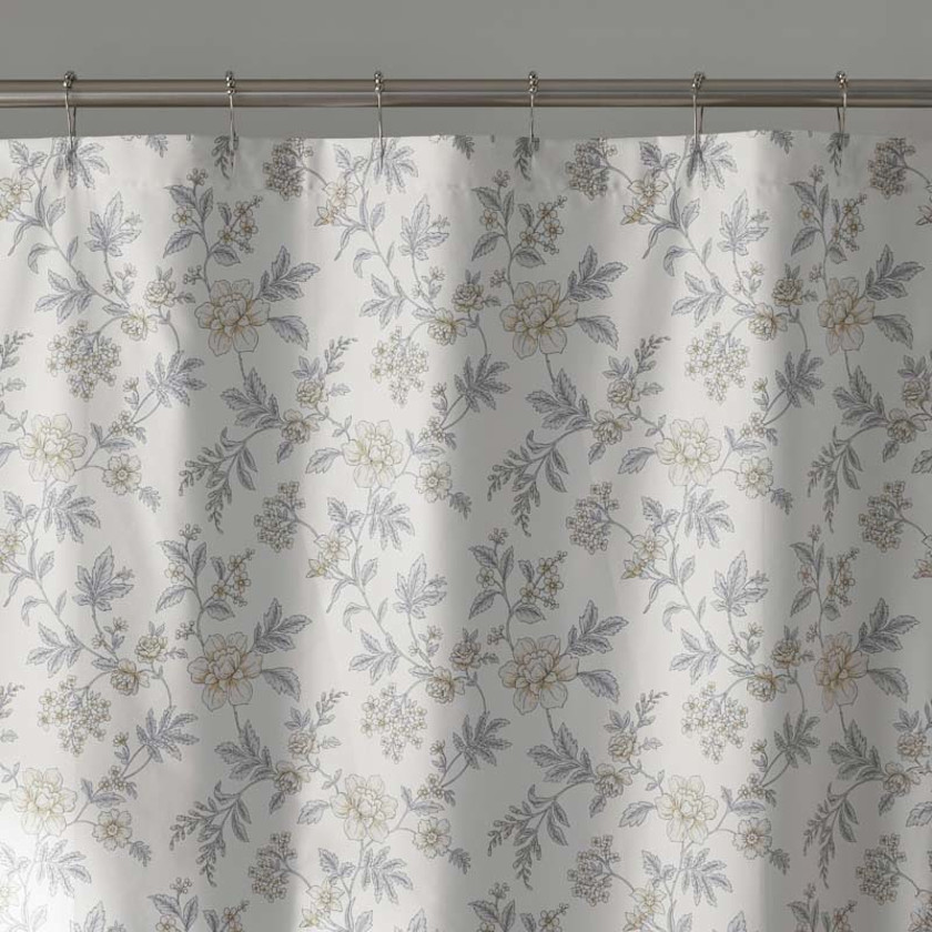 Whispering Garden Premium Smooth Wrinkle-Free Sateen Shower Curtain