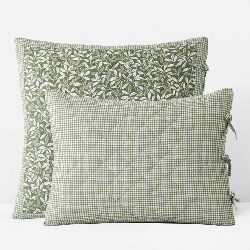 Julienne Leaf Reversible Quilted Sham