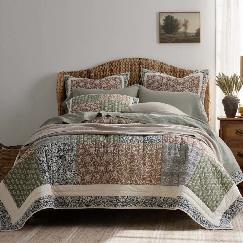 Deepti Patchwork Quilted Sham - Multi, Standard,Multi