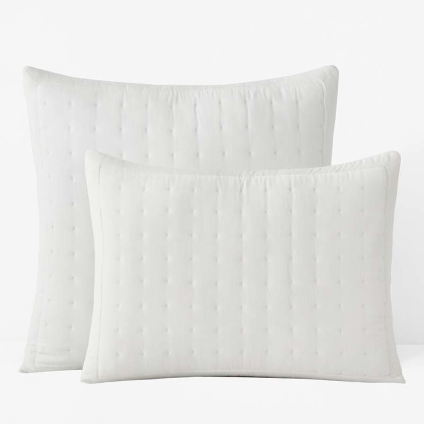 Tufted Stitch Velvet Quilted Sham