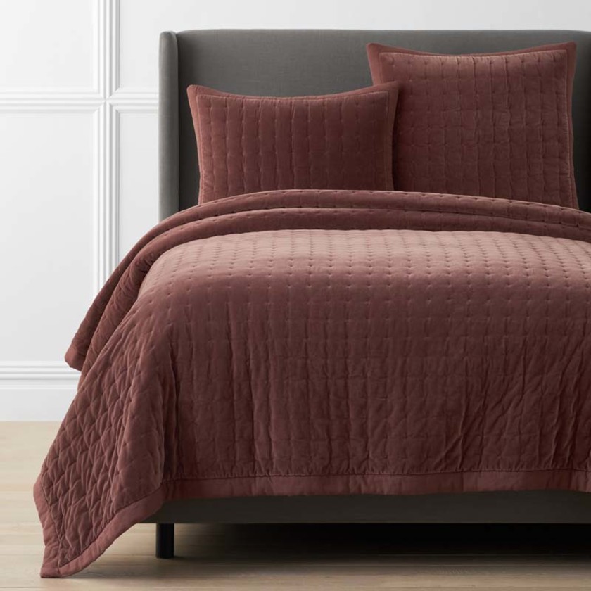 Tufted Stitch Velvet Quilt
