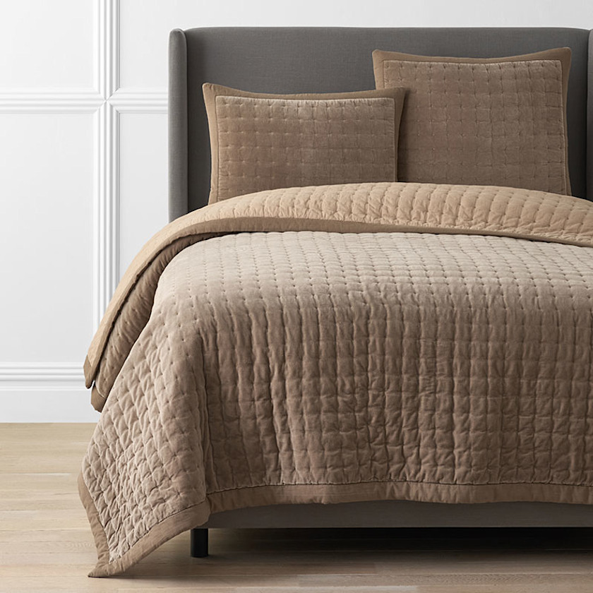 Tufted Stitch Velvet Quilt
