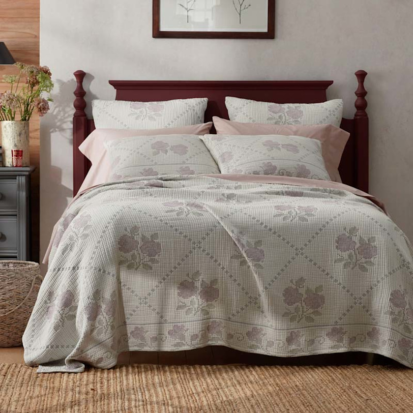 Fleur Coverlet - Cream, Twin/Twin XL,Cream