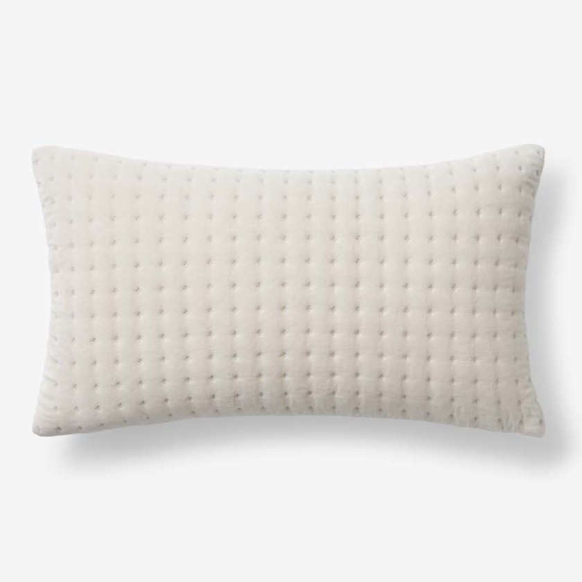 Tufted Stitch Velvet Decorative Lumbar Pillow Cover
