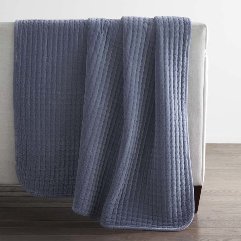 Tufted Stitch Velvet Throw