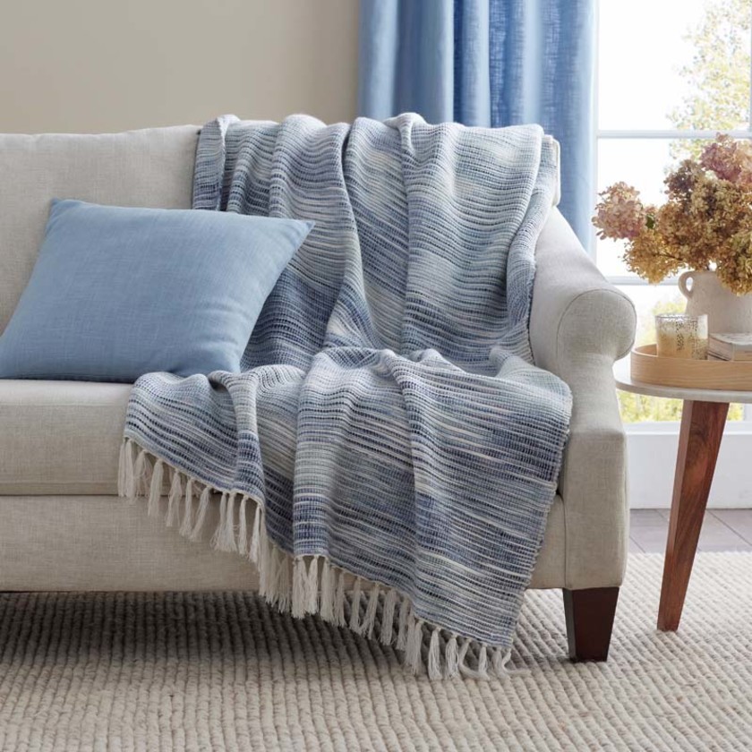 Shrida Throw - Blue,Blue