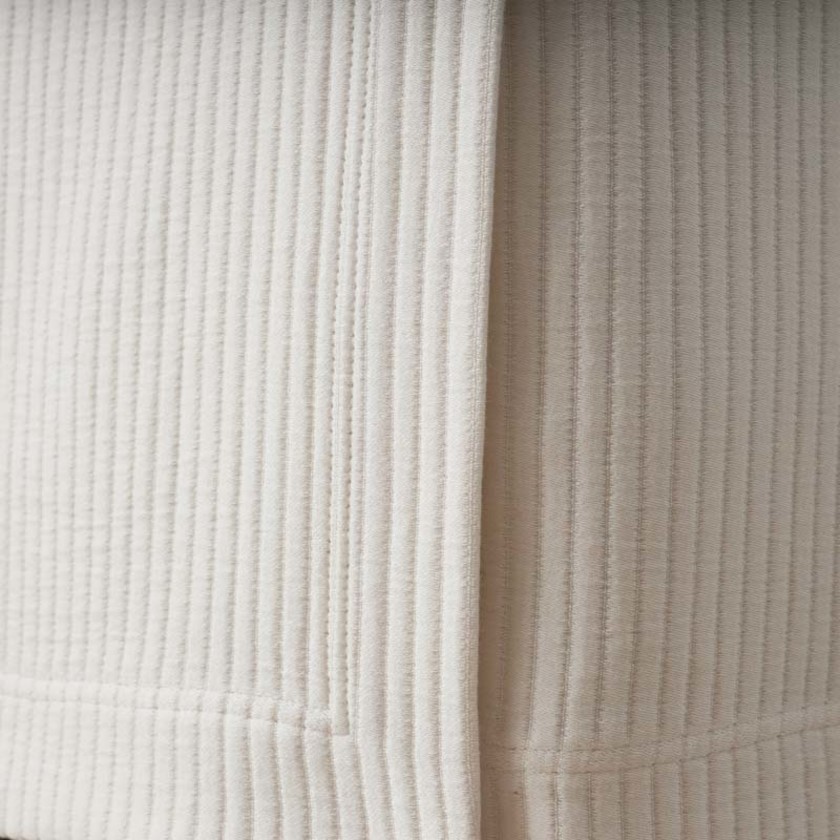 Matelassé 14 in. Bed Skirt - Vertical Stripe Ivory, Twin,Vertical Stripe Ivory