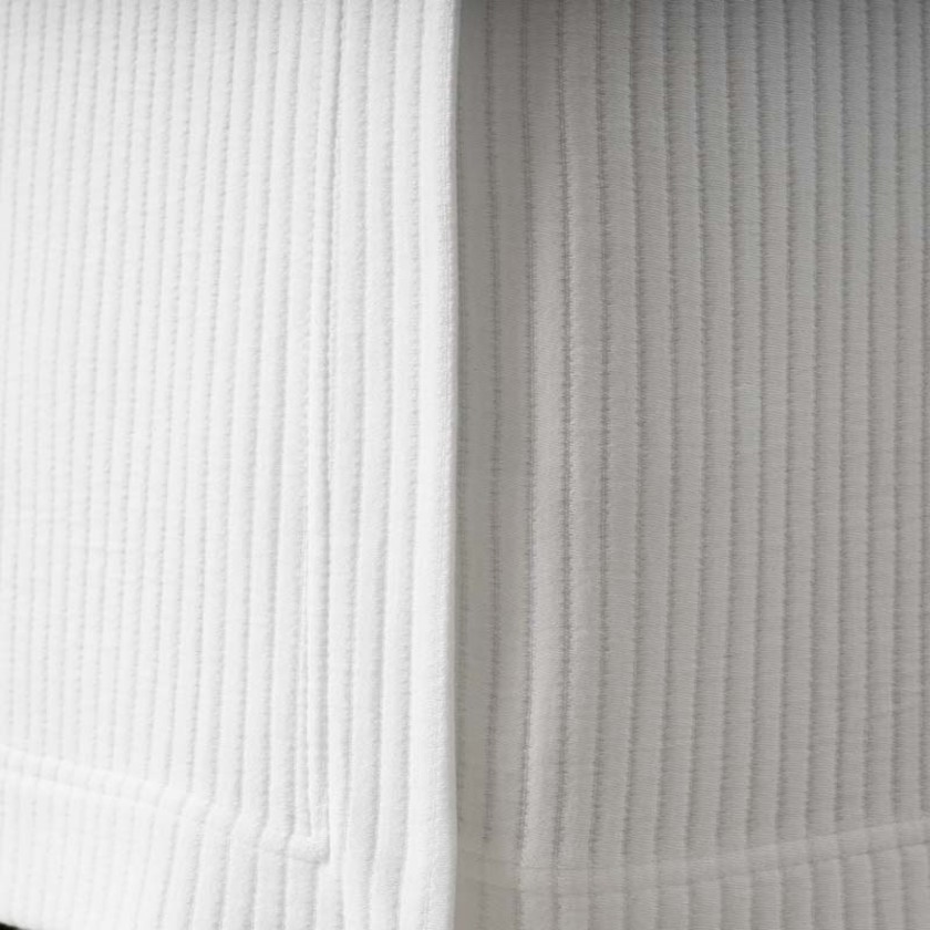 Matelassé 14 in. Bed Skirt - Vertical Stripe White, Twin,Vertical Stripe White