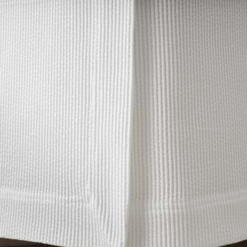 Matelassé 14 in. Bed Skirt - Textured Stripe White, Twin,Textured Stripe White