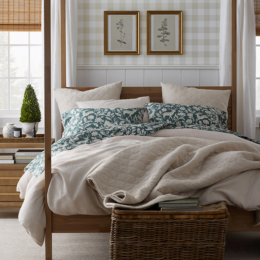 Waffle Quilted Sham,Buff