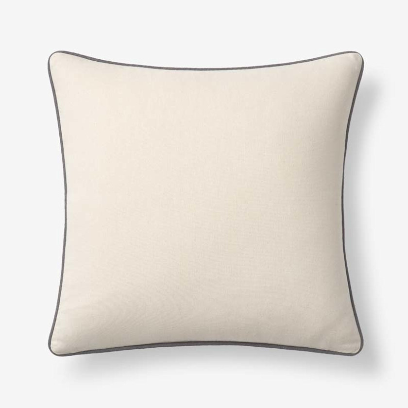 Multicolored with Contrast Piping Decorative Square Pillow Cover