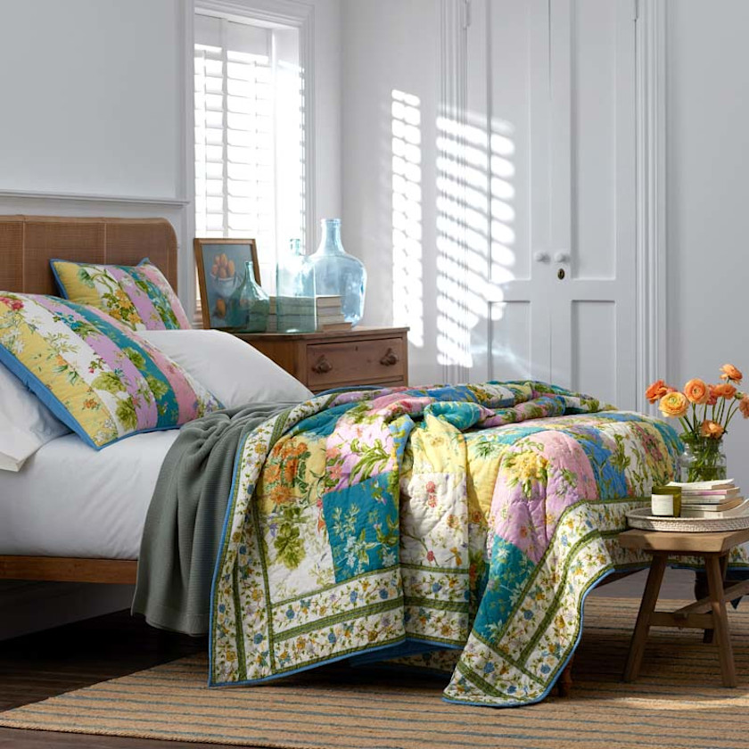 Darla Patchwork Quilt,Multi