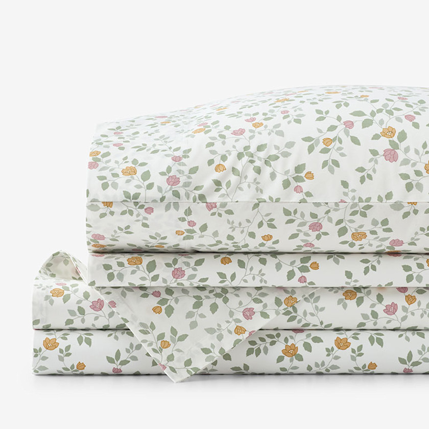 Lucenda Classic Cool Cotton Percale Bed Sheet Set