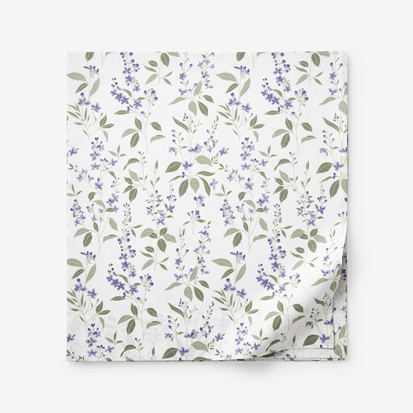 Garden Mist Classic Cool Cotton Percale Flat Bed Sheet