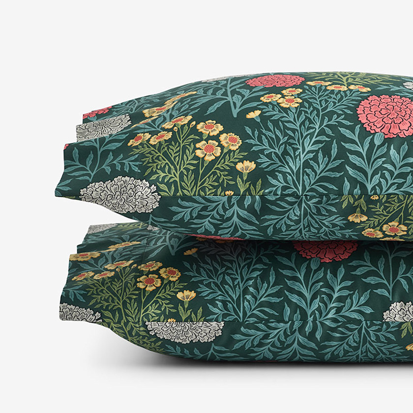 Zinnia Floral Classic Smooth Sateen Pillowcase Set