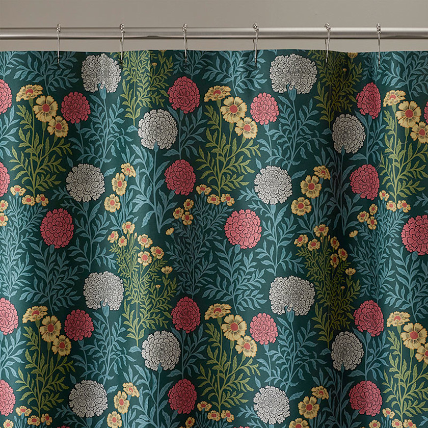 Zinnia Floral Classic Smooth Sateen Shower Curtain