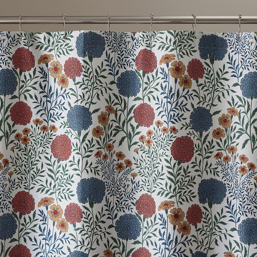 Zinnia Floral Classic Smooth Sateen Shower Curtain