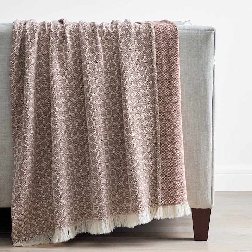 Woven Square Grid Throw