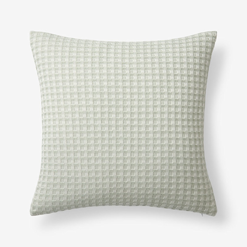 Checkered Fringe Decorative Square Pillow Cover