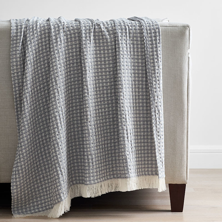 Checkered Fringe Throw