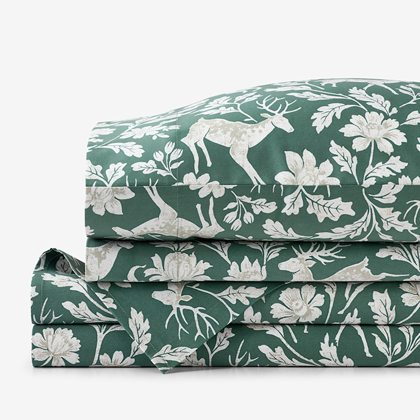 Deer Walk Classic Smooth Sateen Bed Sheet Set